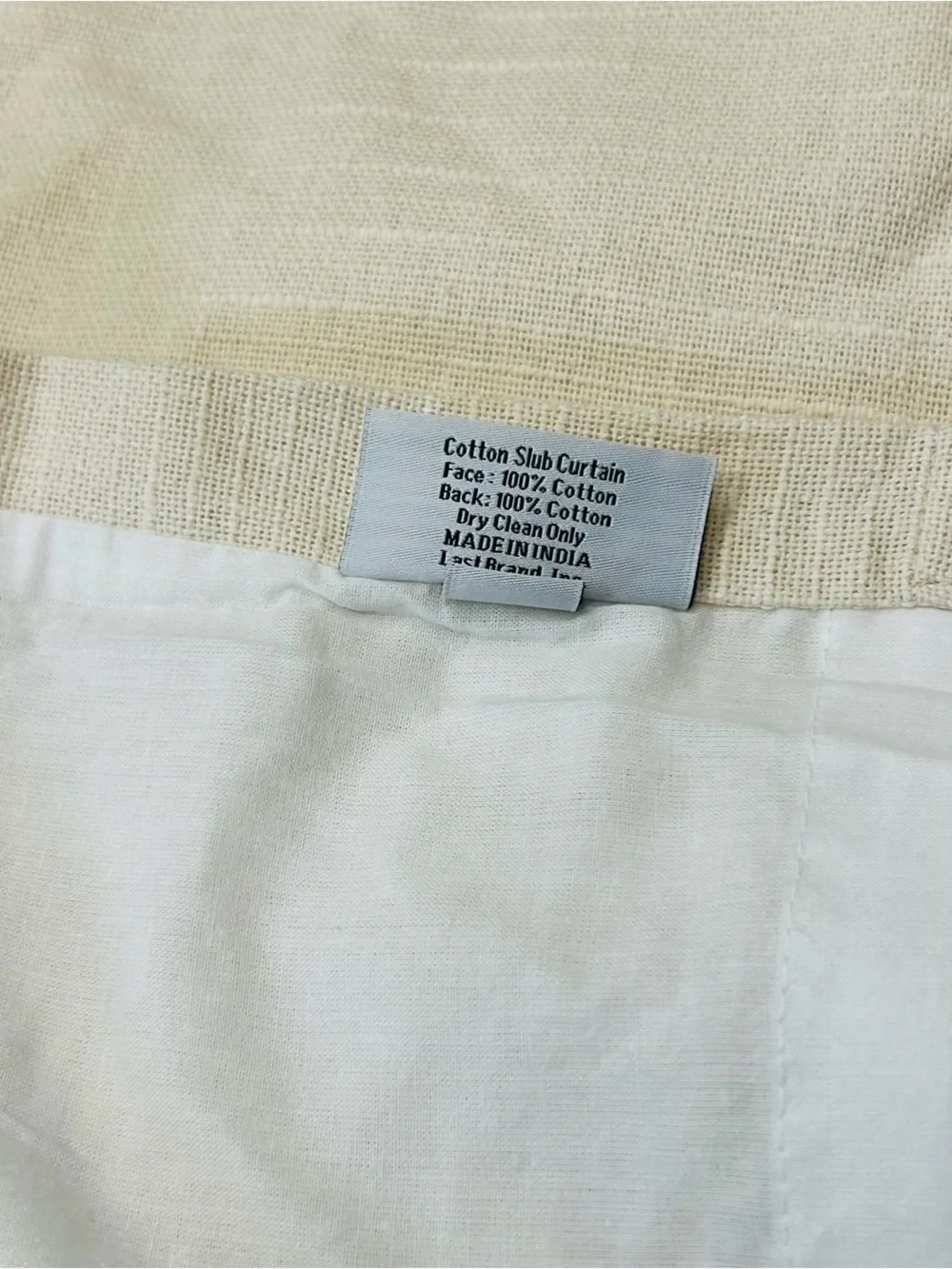 QUINCE Set Of 2 48x84 Cotton Slub Curtains Natural 0075
